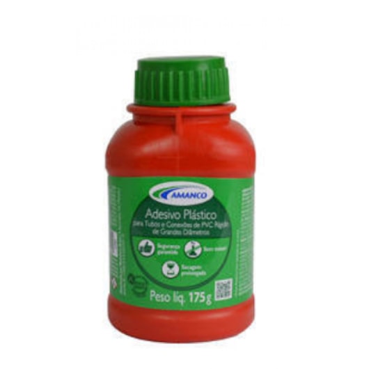 Adesivo Plástico Grandes Diâmetros Com Pincel Amanco 175g - Imagem principal - 7ef6472b-6889-41b4-9721-bcb062769a6a
