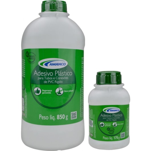 Adesivo Plástico Para Tubos E Conexões De Pvc 175g Com Pincel Amanco - Imagem principal - bda475f6-821c-4462-bb5f-f2b93be40778