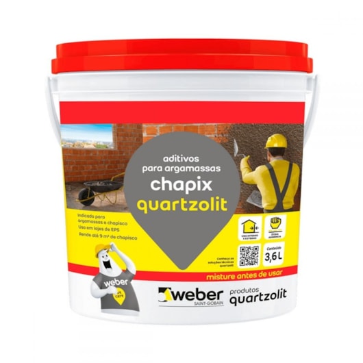 Aditivo Para Argamassa Chapix 18l Quartzolit - Imagem principal - 27be109a-45dc-4e7d-a8ea-e4f2579b9b32