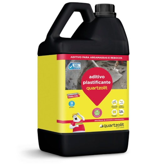 Aditivo Plastificante 3,6l Quartzolit - Imagem principal - ebca7c9b-528a-4904-8631-9d40e8f06fe3