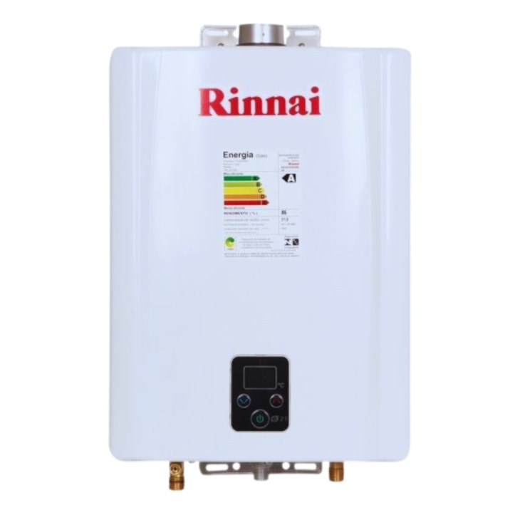 Aquecedor A Gás Digital 21 Litros Glp E211 Feh Branco Rinnai