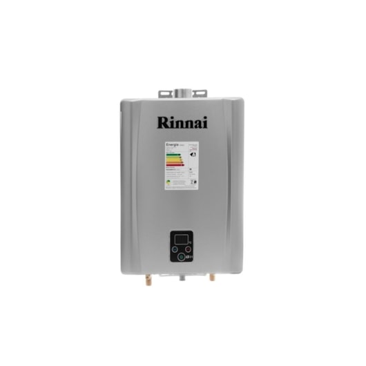 Aquecedor A Gás Digital 21LGN E21 1 FEH Prata Rinnai - Imagem principal - 62046e94-fd9c-473b-9f4f-9cf274aae794