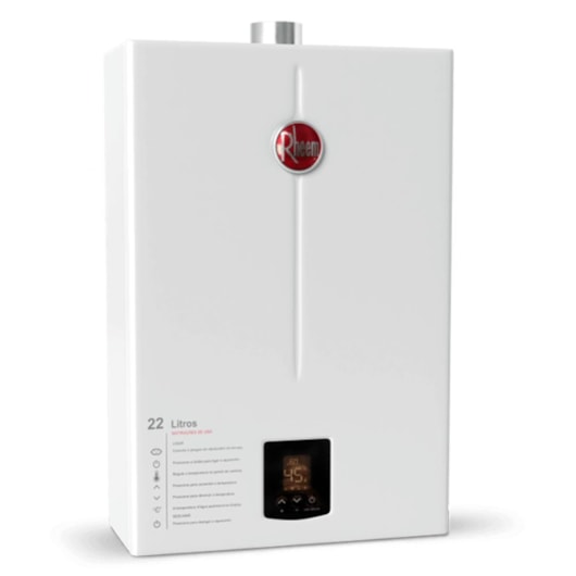 Aquecedor A Gás Glp Digital Rheem Bivolt 22L - Imagem principal - 9e862b5e-8c04-4656-a829-bed2e468828d