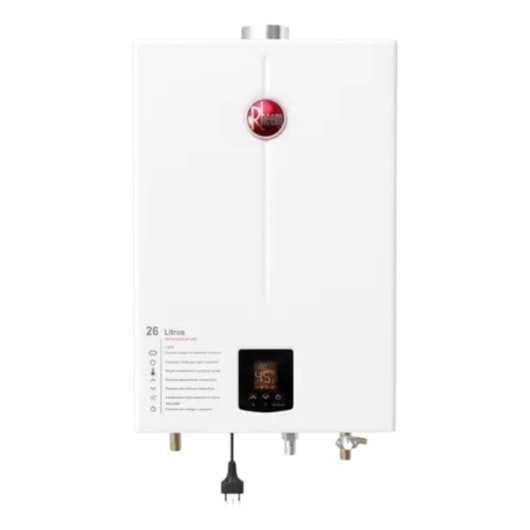 Aquecedor A Gás Glp Digital Rheem Bivolt Automático 26L - Imagem principal - 79f8ff00-ea95-4d11-b56f-ce4637f6d1a8