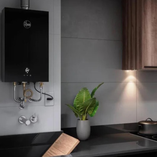Aquecedor A Gás Gn Digital Black Automático Rheem Bivolt 20L - Imagem principal - 81e2e2c3-ac96-4b93-bf03-410b14ae5a5a