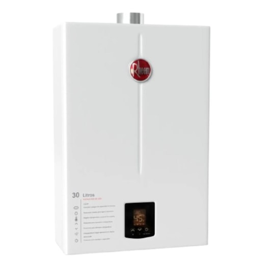 Aquecedor A Gás Gn Digital Rheem Bivolt Automático 30L - Imagem principal - cd931146-f09d-48cc-b505-3f6c5fb8155e