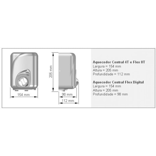 Aquecedor Central Flex Digital Aq-256/2 220v Cardal - Imagem principal - b291e358-b89a-4c33-b221-3360fc1afaaa