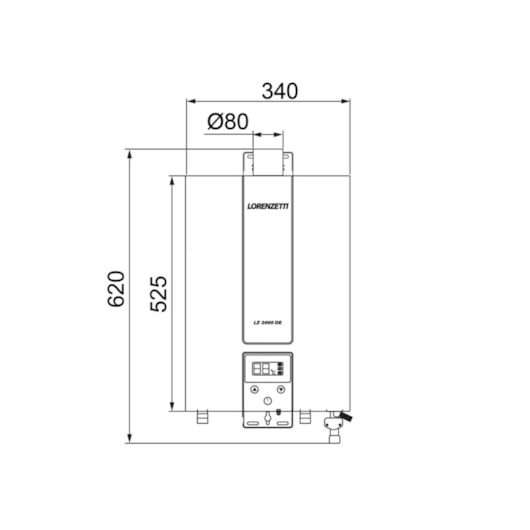 Aquecedor De Água A Gás Digital 20L GN EF LZ2000DE Branco Lorenzetti - Imagem principal - 782c3884-1c80-4e7a-b0ab-c9be07f2c73d