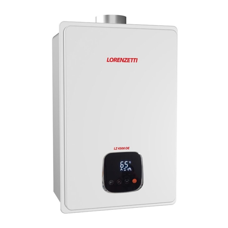 Aquecedor De Água A Gás Digital 45l Glp Ef Lz 4500 De Branco Lorenzetti