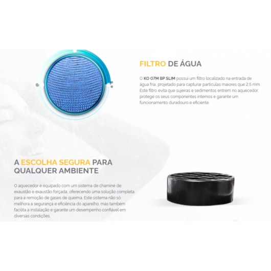 Aquecedor De Água A Gás KO 07 Slim G2 Komeco - Imagem principal - ceb56870-cd6c-44f5-979b-5c1438a8c87e