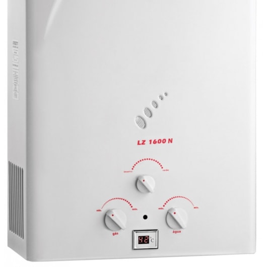 Aquecedor De Água A Gás Mecânico 15l Glp En Lz 1600 Branco Lorenzetti - Imagem principal - 7eb05dfe-f65c-4ab3-a2ac-55370fd1c372