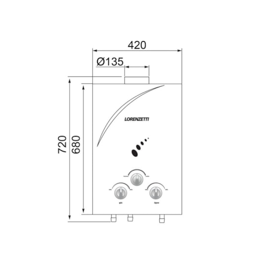 Aquecedor De Água A Gás Mecânico 19l Glp En Lz 2000 Branco Lorenzetti - Imagem principal - b5996f7f-9141-408d-9d88-b576d001f4a9