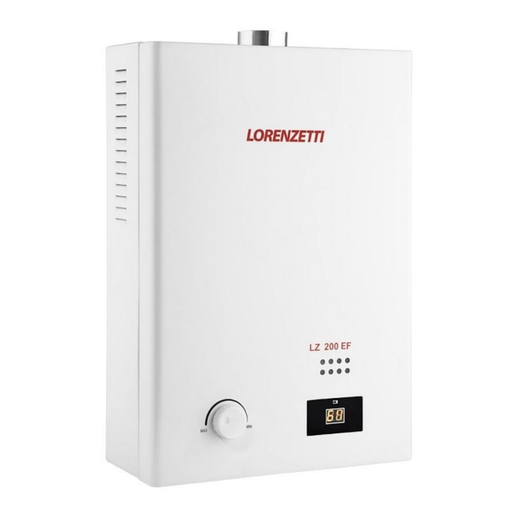 Aquecedor De Água A Gás Mecânico 20l Glp Ef Lz 200 Branco Lorenzetti