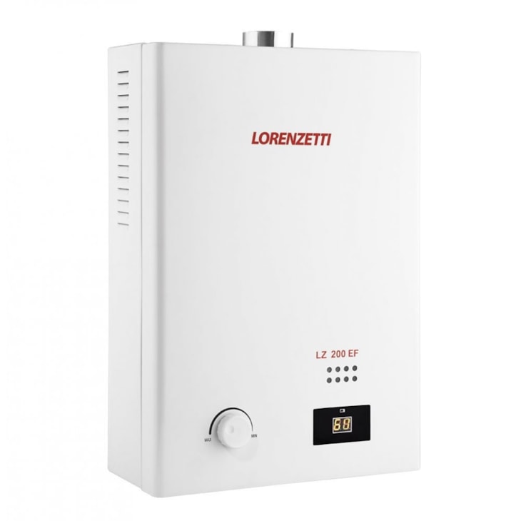 Aquecedor De Água A Gás Mecânico 20l Gn Ef Lz 200 Branco Lorenzetti