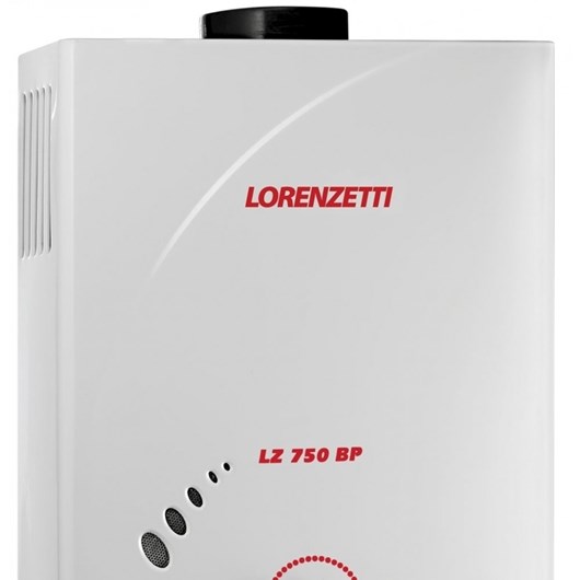 Aquecedor De Água A Gás Mecânico 7,5lts/min Glp EN Lz 750BP Branco Lorenzetti - Imagem principal - 90cabbbe-bf42-4225-809e-ce3cd7604a71
