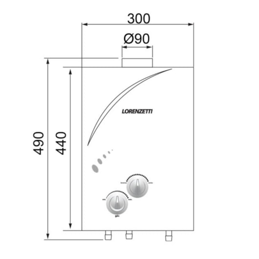 Aquecedor De Água A Gás Mecânico 7,5lts/min Gn EN Lz 750BP Branco Lorenzetti - Imagem principal - b131b41b-0160-4a14-ad2d-694e95bd9c31