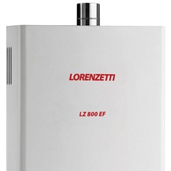 Aquecedor De Água A Gás Mecânico 8l Glp Ef Lz 800 Branco Lorenzetti