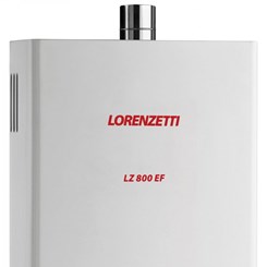 Aquecedor De Água A Gás Mecânico 8l Gn Ef Lz 800 Branco Lorenzetti