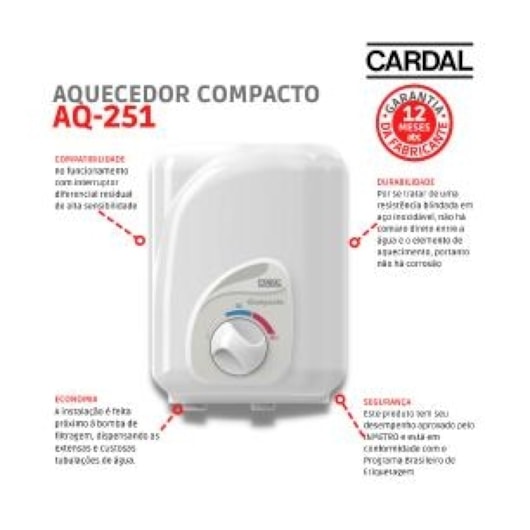 Aquecedor Para Piscina Digital 220v Aq-260/2 Cardal - Imagem principal - 6f78080c-1566-49d2-b6f3-0c5993f72b28