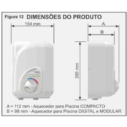 Aquecedor Para Piscina Digital 220v Aq-260/2 Cardal - Imagem principal - 9465023f-a9fc-4d76-9882-d7d12b1307f9