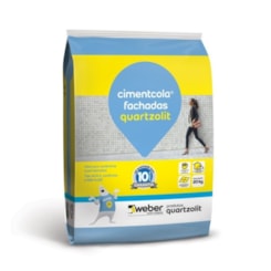 Argamassa Cimenticola Fachadas Ac3 Cinza Quartzolit 20kg
