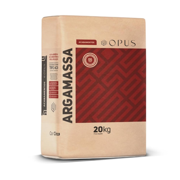 Argamassa Externa AC2 Embalagem De Papel Opus 20kg