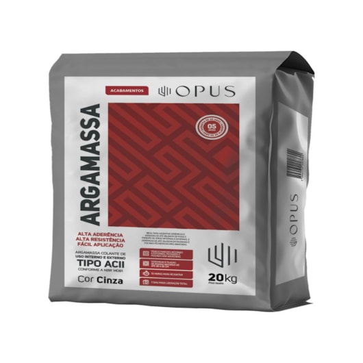 Argamassa Externa AC2 Embalagem Plástica Opus 20kg - Imagem principal - 0f3fde36-673e-4a3c-94be-8d76ca16a0c8