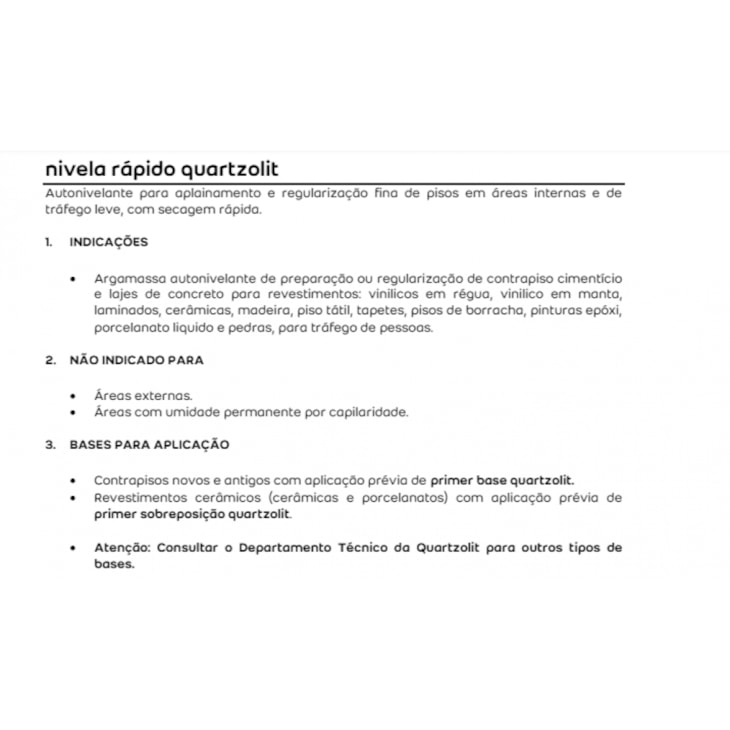 Argamassa Nivela Rápido 20kg Quartzolit