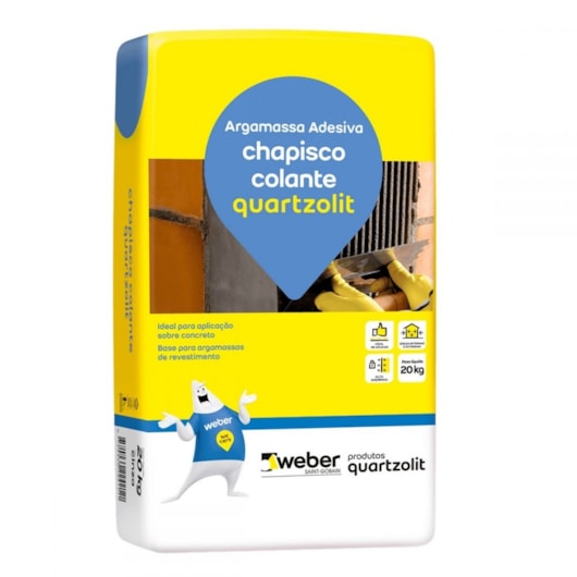 Argamassa Para Chapisco Colante 20kg Quartzolit - Imagem principal - 02194920-72df-49b9-a1e6-1776bd0e4034