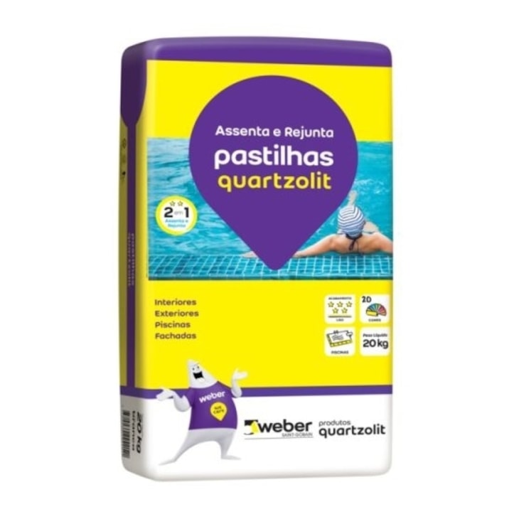 Argamassa Para Pastilha Interno E Externo 5kg Azul Celeste Quartzolit Abc Da Construcao