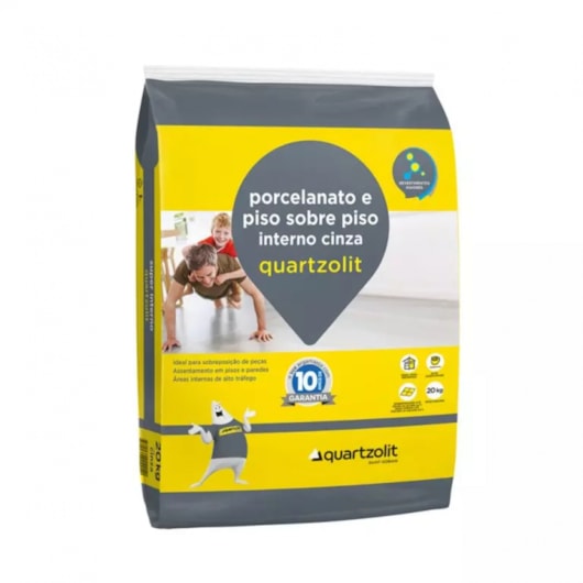 Argamassa para Porcelanato Interno e Piso sobre Piso 20KG Quartzolit - Imagem principal - f8b06b7a-5526-4162-91a9-2cec3a6d9459