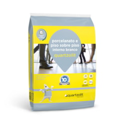 Argamassa para Porcelanato Interno e Piso sobre Piso Branco Quartzolit 20Kg