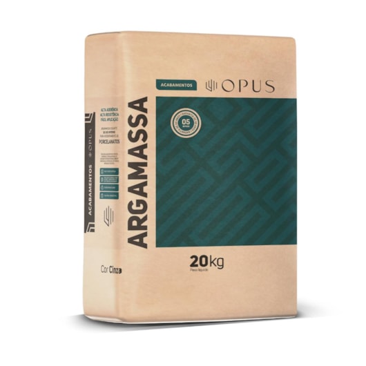 Argamassa Para Porcelanato Interno Embalagem De Papel Opus 20kg - Imagem principal - ae711978-402b-4e18-ba3a-fbab0438fd37