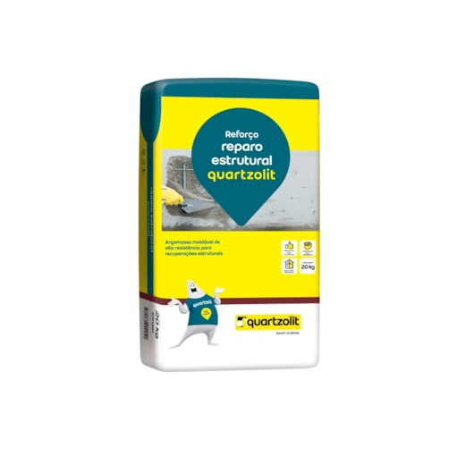 Argamassa Para Reparo Estrutural 20kg Quartzolit - Imagem principal - 9dd94a48-e85d-4953-aca3-8c7751e9390b