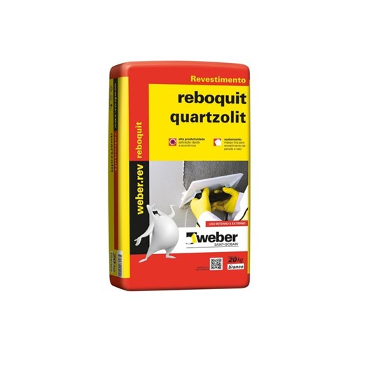 Argamassa Reboquit 20kg Quartzolit - Imagem principal - 73fcc43e-d111-4366-87a4-6e3276185d13