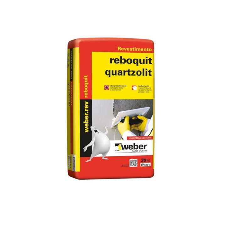 Argamassa Reboquit 20kg Quartzolit