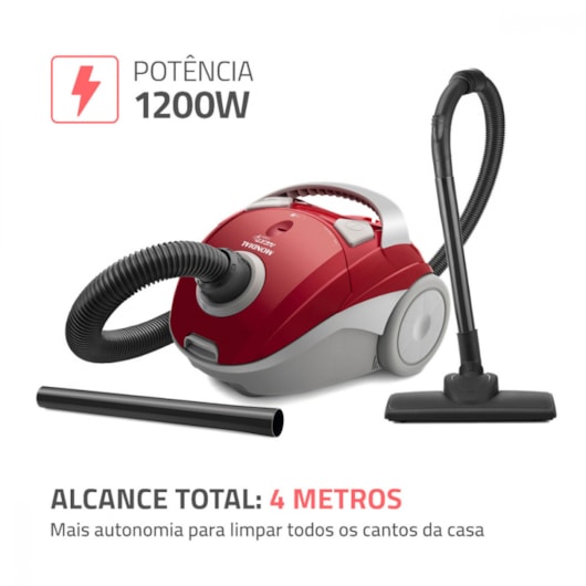 Aspirador Next 1500 Vermelho Mondial 127V 1200W - Imagem principal - 9f139633-856d-42dd-835f-f4c7cca5ca95