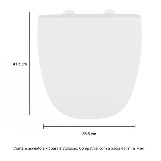 Assento Plástico Slow Close Flex Branco Deca - Imagem principal - 4599660d-4a12-48b5-9be9-b015eed2b910
