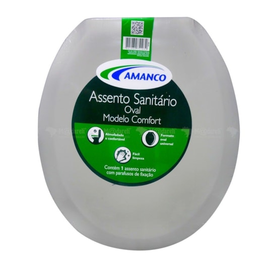 Assento Sanitário Almofadado Comfort Branco Amanco - Imagem principal - e07f523d-d405-4ff9-9ed9-040447d143d9