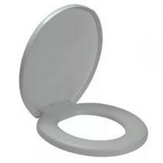 Assento Sanitário Almofadado Comfort Cinza Prata Amanco - Imagem principal - d636308c-a933-457c-9447-aff2164383d2