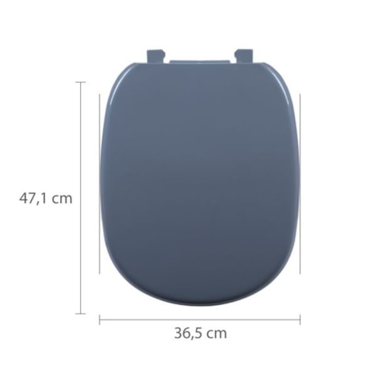 Assento Sanitário Almofadado Paris E Sabatini Cinza Escuro Astra  - Imagem principal - 1d3dcb24-54a6-44af-ba68-abeb1eef653f
