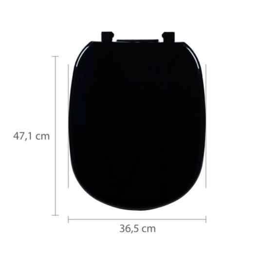 Assento Sanitário Almofadado Quadra Ebony Astra  - Imagem principal - 9950cac0-f145-4bca-9af4-905dcb87424d