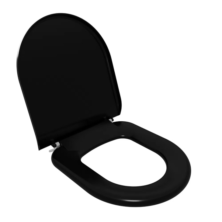 Assento Sanitário Calypso Almofadado Preto Astra