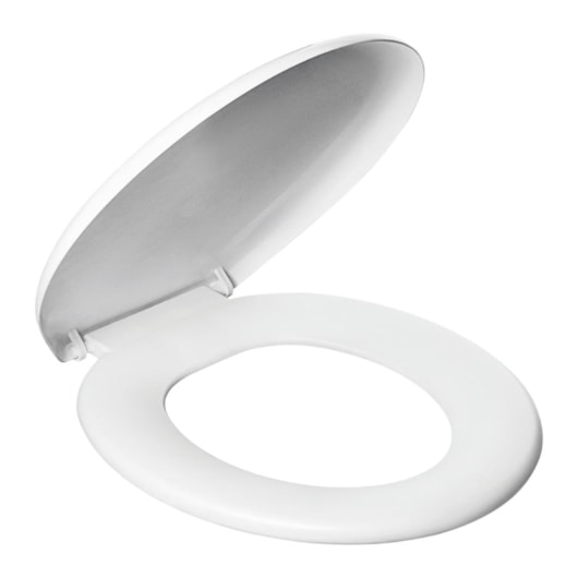 Assento Sanitário De Plástico Almofadado Clássico Branco Atlas - Imagem principal - 23bb8359-125c-4d5e-8da5-6e1729fec78e