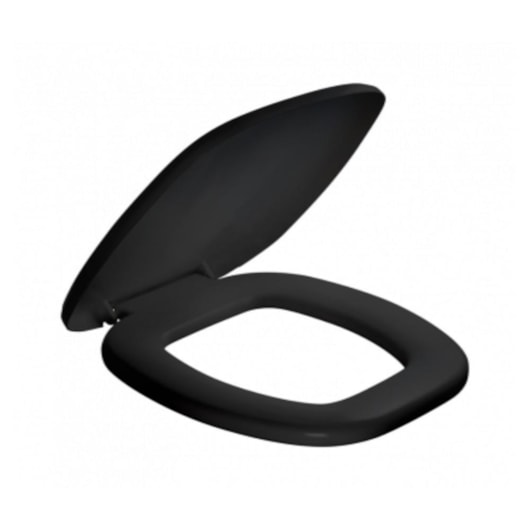 Assento Sanitário De Plástico Almofadado Quadrado Preto Atlas - Imagem principal - 247b32d0-46b3-480b-98bc-1cfc503877f1