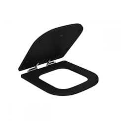Assento Sanitário De Poliéster Amortecido Piano Com Proteko Ap337 Ébano Fosco Deca