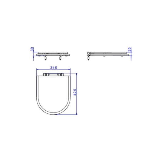 Assento Sanitário De Poliester Branco/Gold Deca - Imagem principal - 6b283106-de4a-4112-87b0-50b41c8cad9c