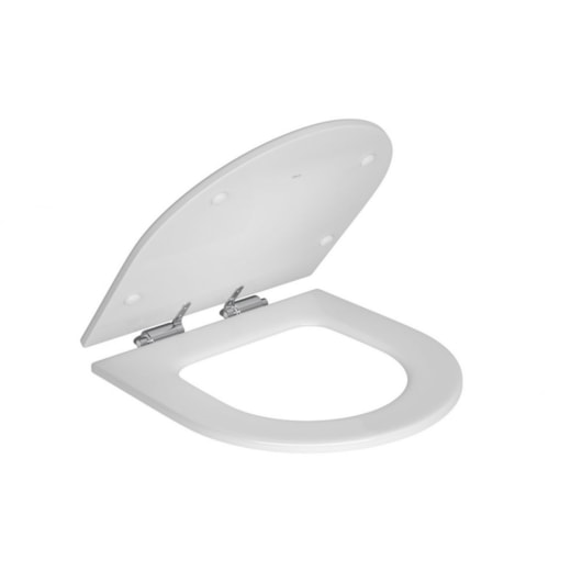 Assento Sanitário De Poliester Com Fixação Cromada Wish Branco Deca - Imagem principal - 6cc65539-9fa9-4a0b-bf35-2658b50b12d5
