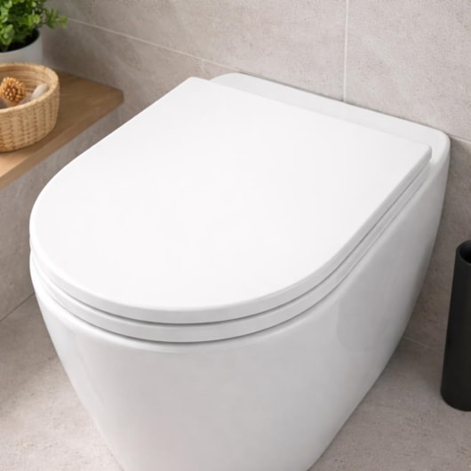 Assento Sanitário de Poliéster Slow Close Microban Carrara/Duna/Lk/Nuova/Level Branco Deca - Imagem principal - 3664a556-b0a1-4451-8a68-dd0abd12adcd