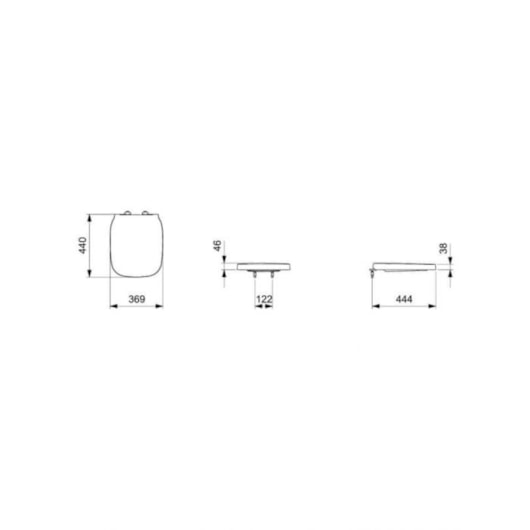 Assento Sanitário e Tampa Amortecido Debba Classic E Confort / Square Polipropileno Quadrado Branco Roca - Imagem principal - f2bed2d2-f9f5-4882-9fa3-cf8b009188e9